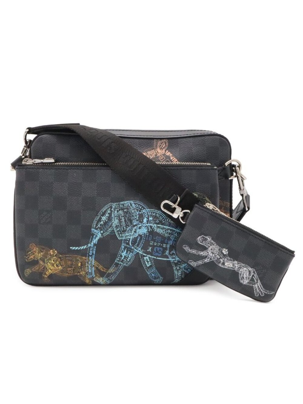 Louis Vuitton Damier Graphite Trio Messenger Print Shoulder Bag